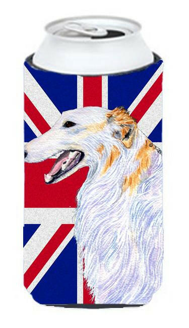 Borzoi with English Union Jack British Flag Tall Boy Beverage Insulator Hugger SS4917TBC by Caroline's Treasures