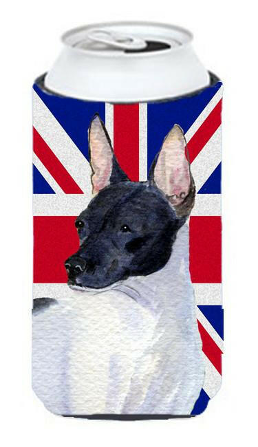 Rat Terrier with English Union Jack British Flag Tall Boy Beverage Insulator Hugger SS4922TBC by Caroline's Treasures