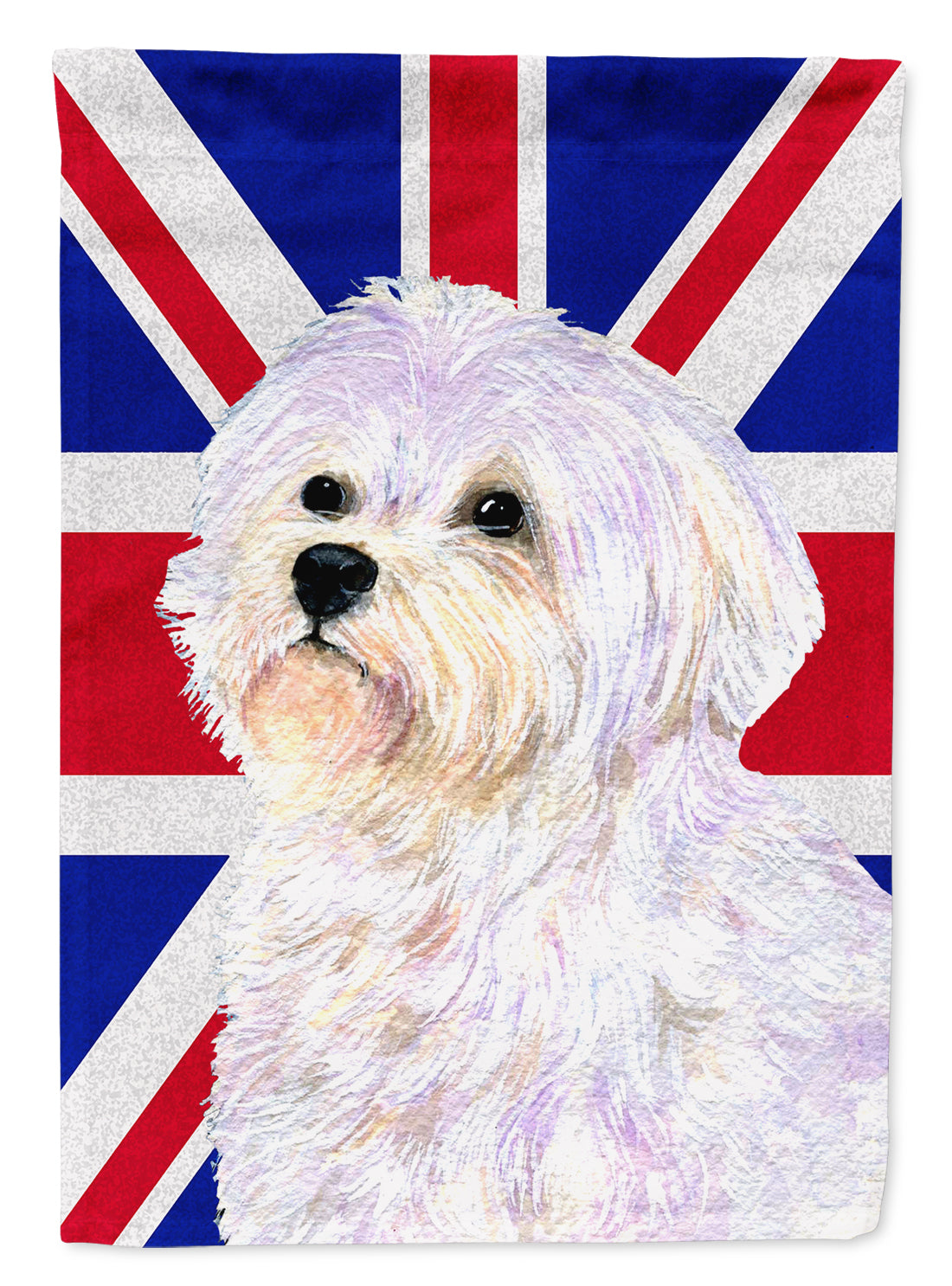 Maltese with English Union Jack British Flag Flag Garden Size  the-store.com.