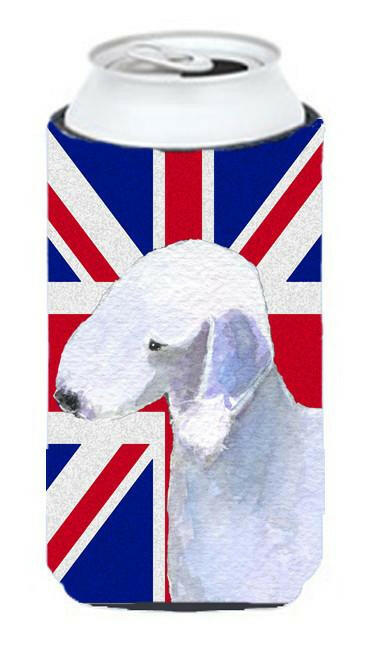 Bedlington Terrier with English Union Jack British Flag Tall Boy Beverage Insulator Hugger SS4925TBC by Caroline&#39;s Treasures