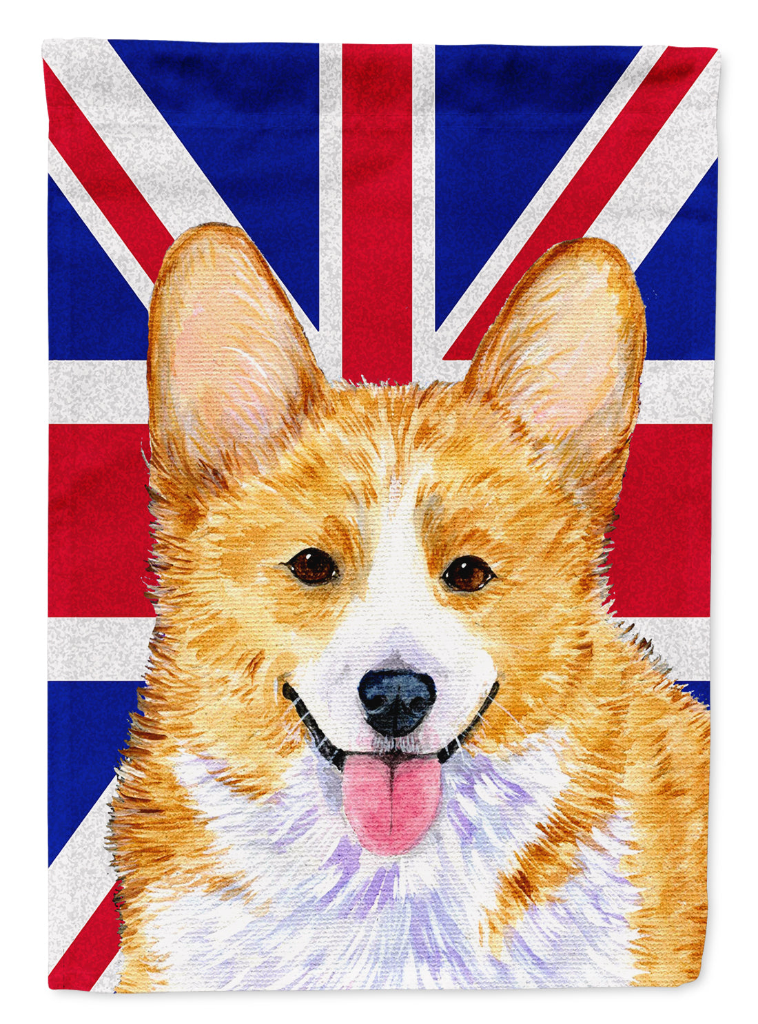 Corgi with English Union Jack British Flag Flag Garden Size SS4928GF  the-store.com.