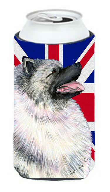 Keeshond with English Union Jack British Flag Tall Boy Beverage Insulator Hugger SS4930TBC by Caroline's Treasures