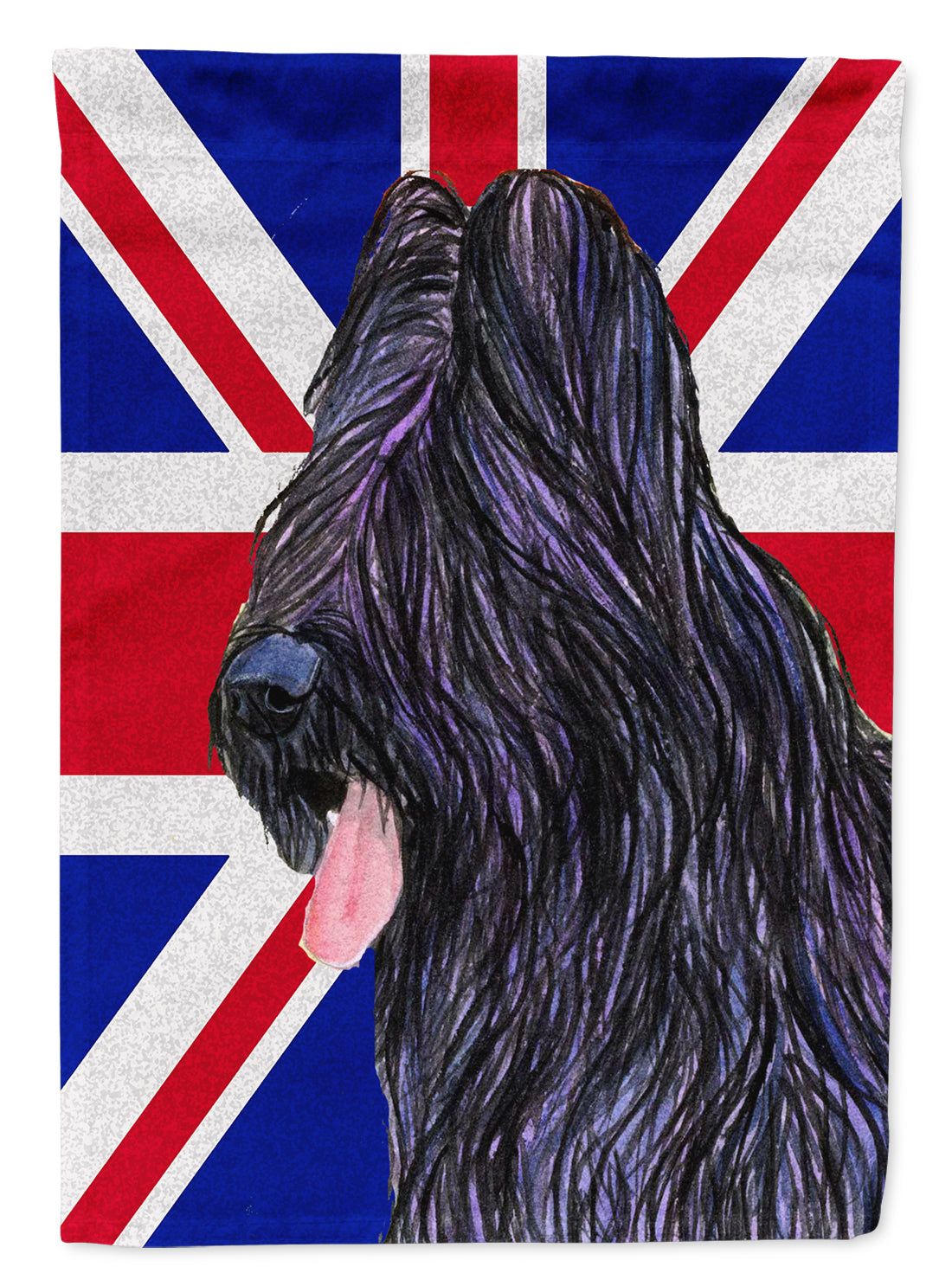 Briard with English Union Jack British Flag Flag Garden Size SS4931GF  the-store.com.