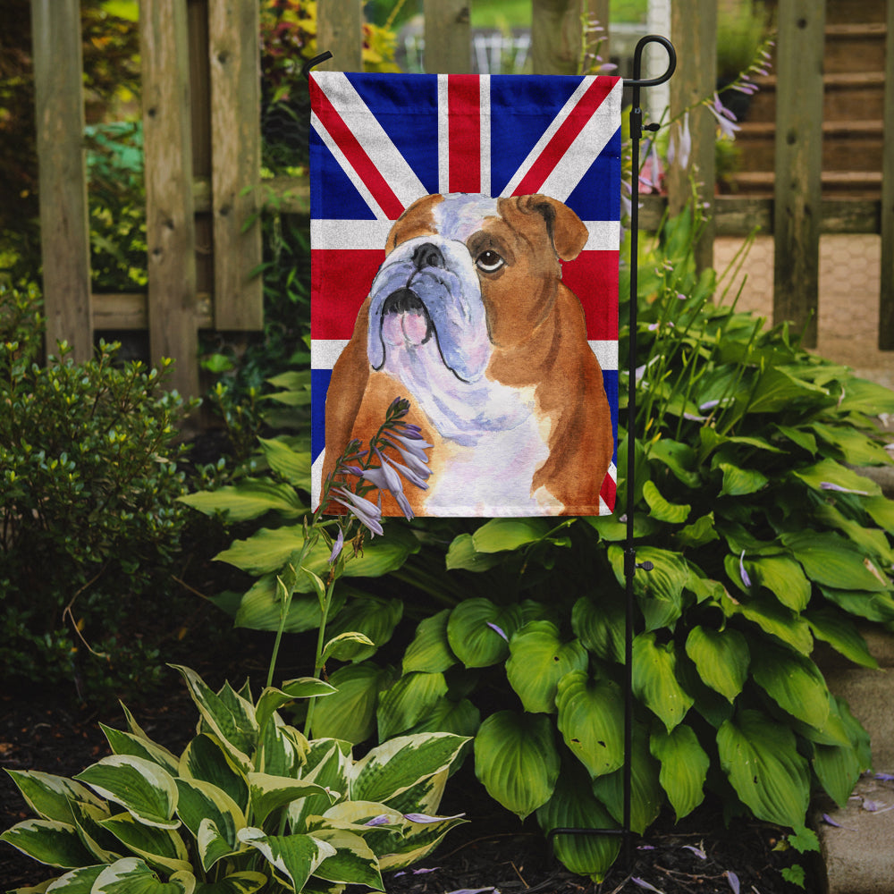 English Bulldog with English Union Jack British Flag Flag Garden Size SS4933GF  the-store.com.