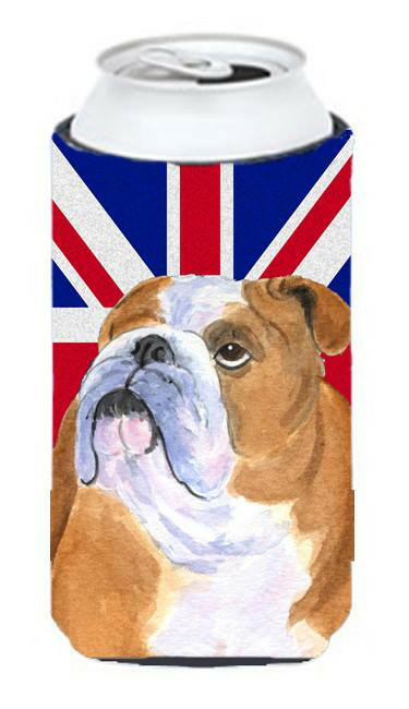 English Bulldog with English Union Jack British Flag Tall Boy Beverage Insulator Hugger SS4933TBC by Caroline's Treasures