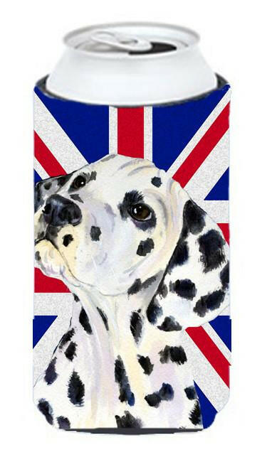 Dalmatian with English Union Jack British Flag Tall Boy Beverage Insulator Hugger SS4934TBC by Caroline's Treasures