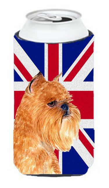 Brussels Griffon with English Union Jack British Flag Tall Boy Beverage Insulator Hugger SS4936TBC by Caroline's Treasures