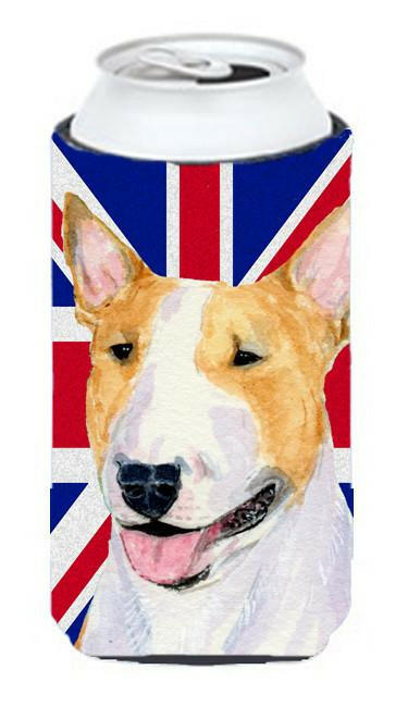 Bull Terrier with English Union Jack British Flag Tall Boy Beverage Insulator Hugger SS4938TBC by Caroline's Treasures