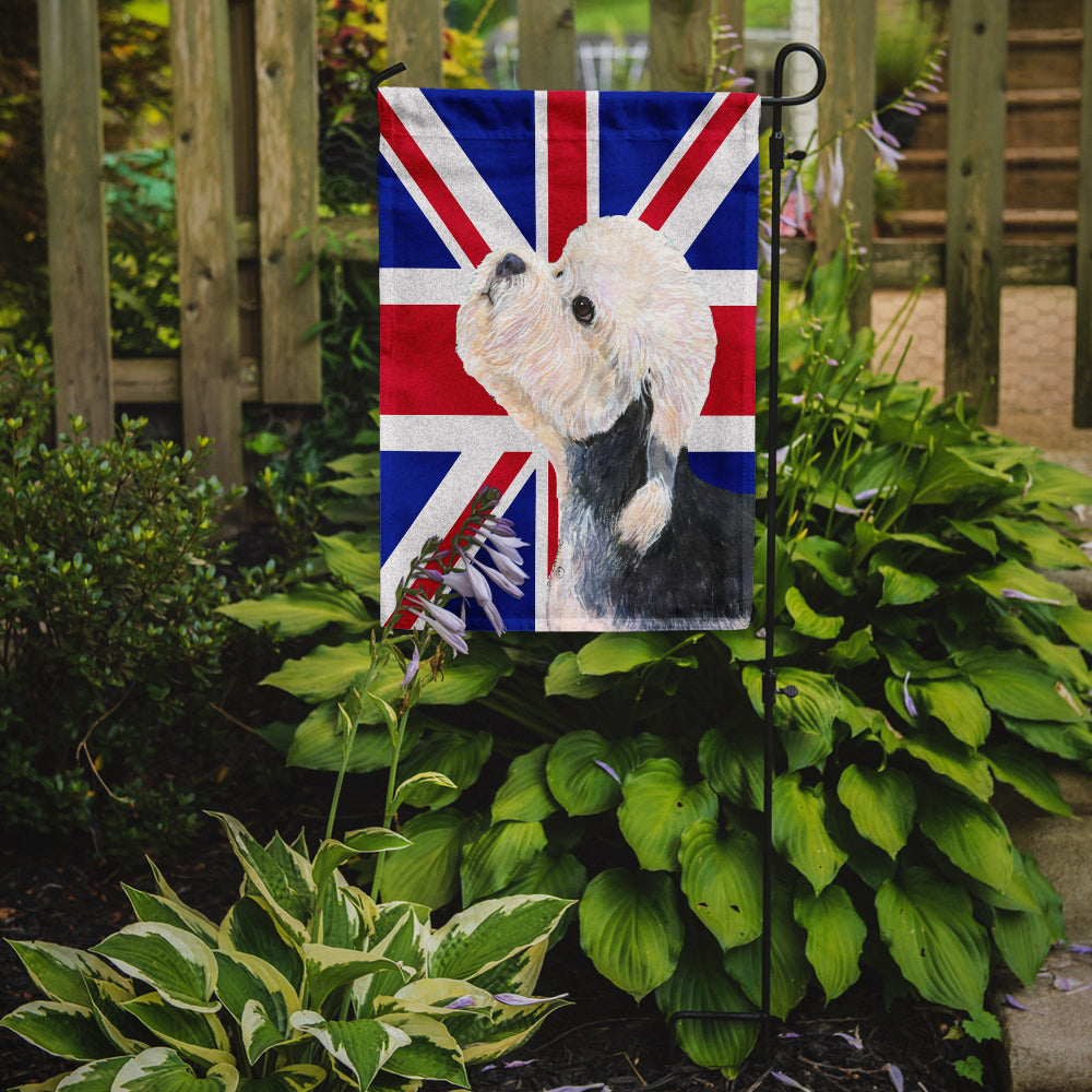 Dandie Dinmont Terrier with English Union Jack British Flag Flag Garden Size  the-store.com.