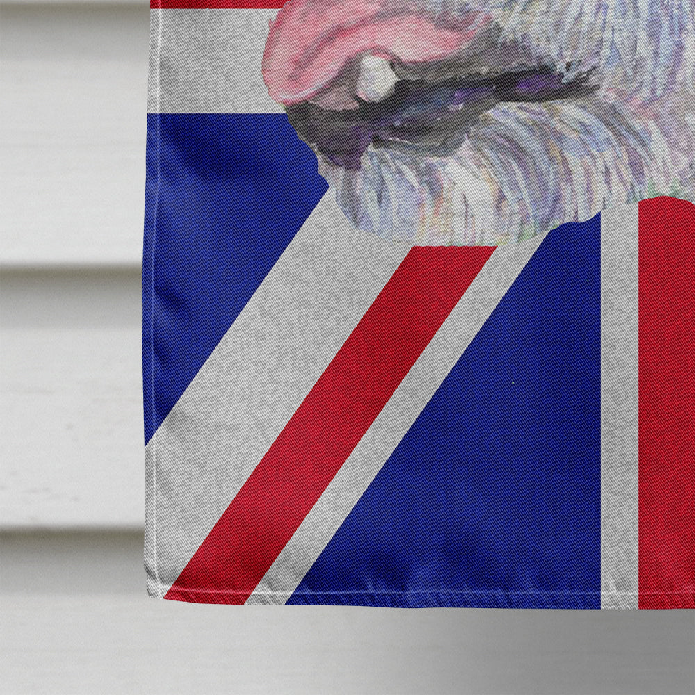 Jack Russell Terrier with English Union Jack British Flag Flag Canvas House Size SS4946CHF  the-store.com.