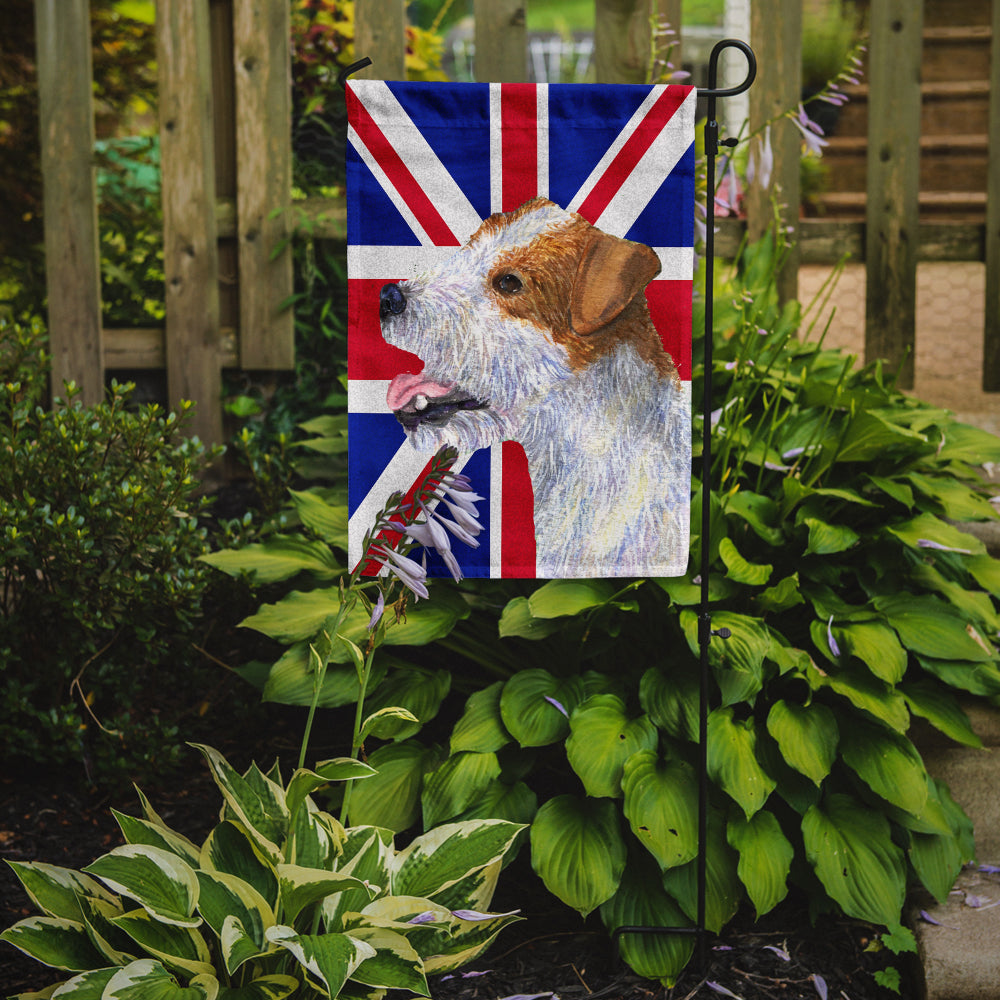 Jack Russell Terrier with English Union Jack British Flag Flag Garden Size SS4946GF  the-store.com.