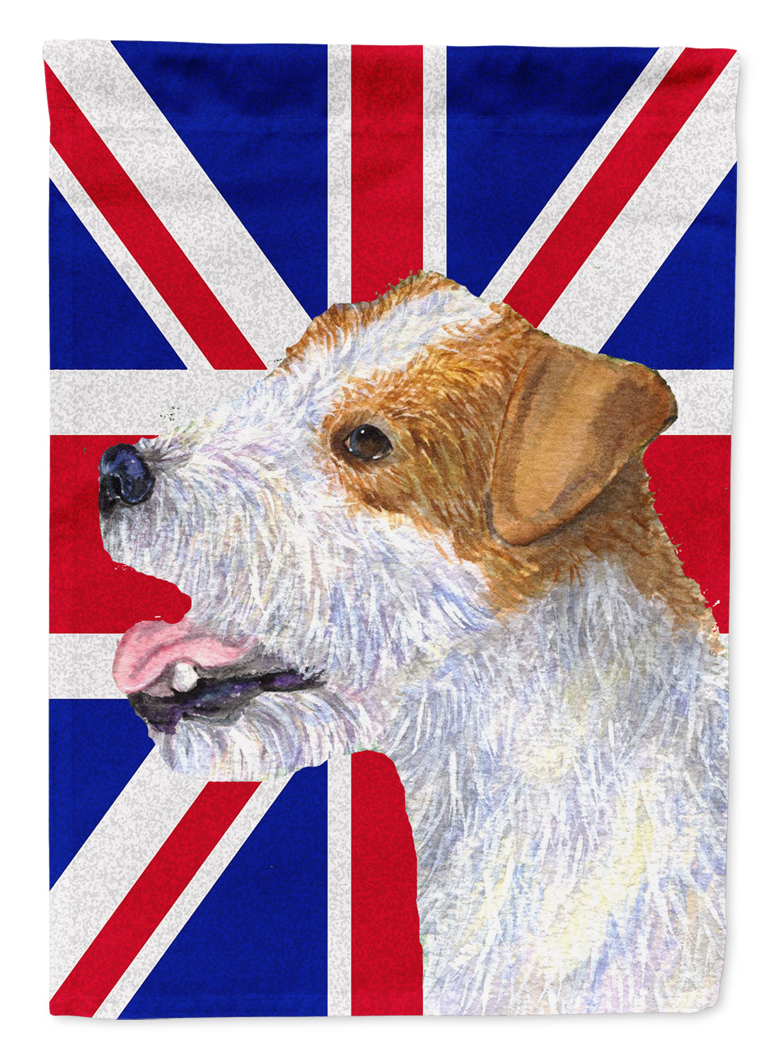 Jack Russell Terrier with English Union Jack British Flag Flag Garden Size SS4946GF  the-store.com.