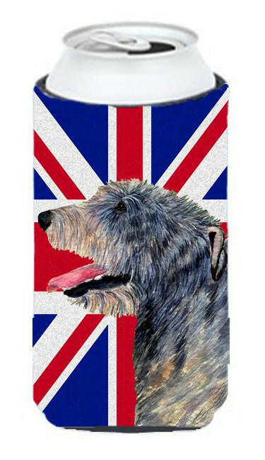 Irish Wolfhound with English Union Jack British Flag Tall Boy Beverage Insulator Hugger SS4948TBC by Caroline's Treasures