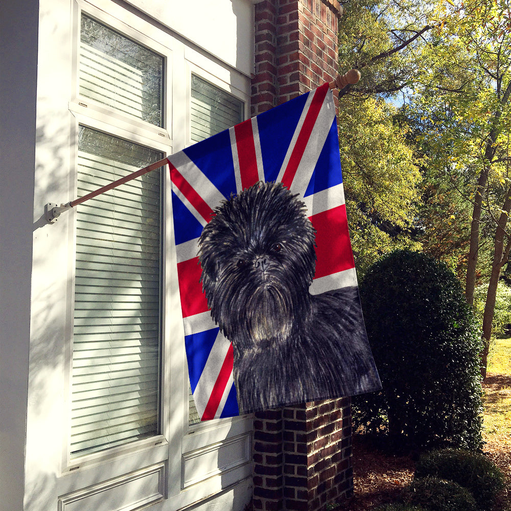 Affenpinscher with English Union Jack British Flag Flag Canvas House Size SS4953CHF  the-store.com.