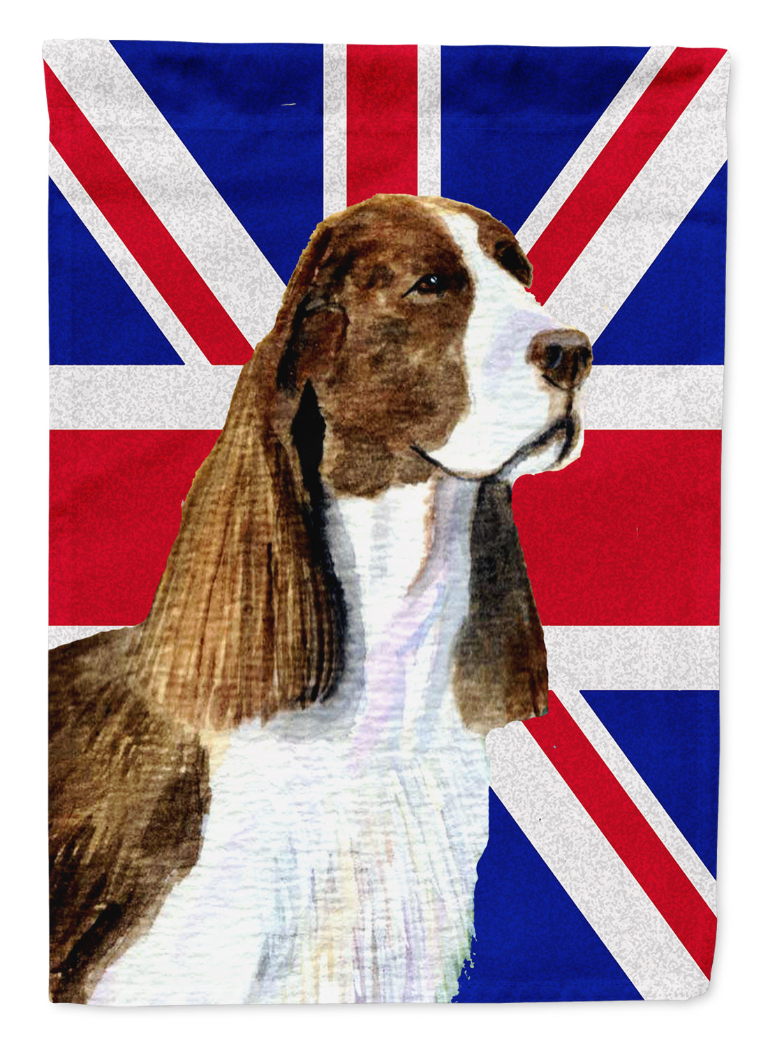 Springer Spaniel with English Union Jack British Flag Flag Canvas House Size SS4955CHF  the-store.com.