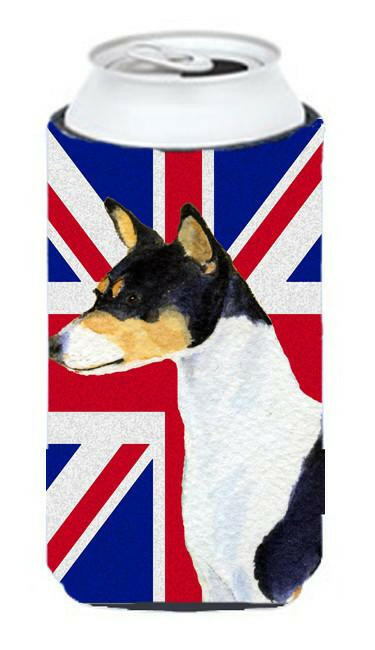 Basenji with English Union Jack British Flag Tall Boy Beverage Insulator Hugger SS4956TBC by Caroline's Treasures