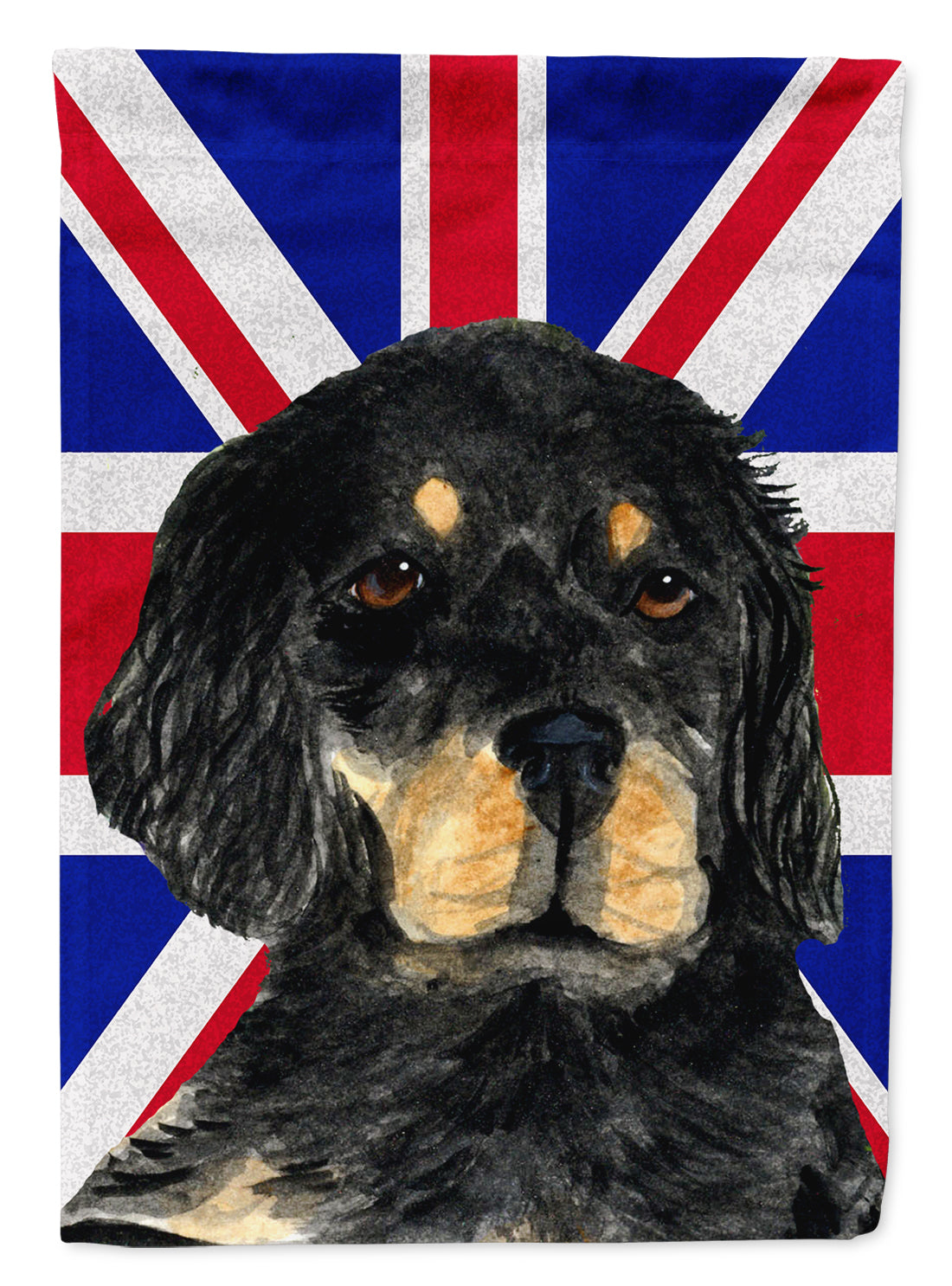 Gordon Setter with English Union Jack British Flag Flag Garden Size SS4957GF  the-store.com.