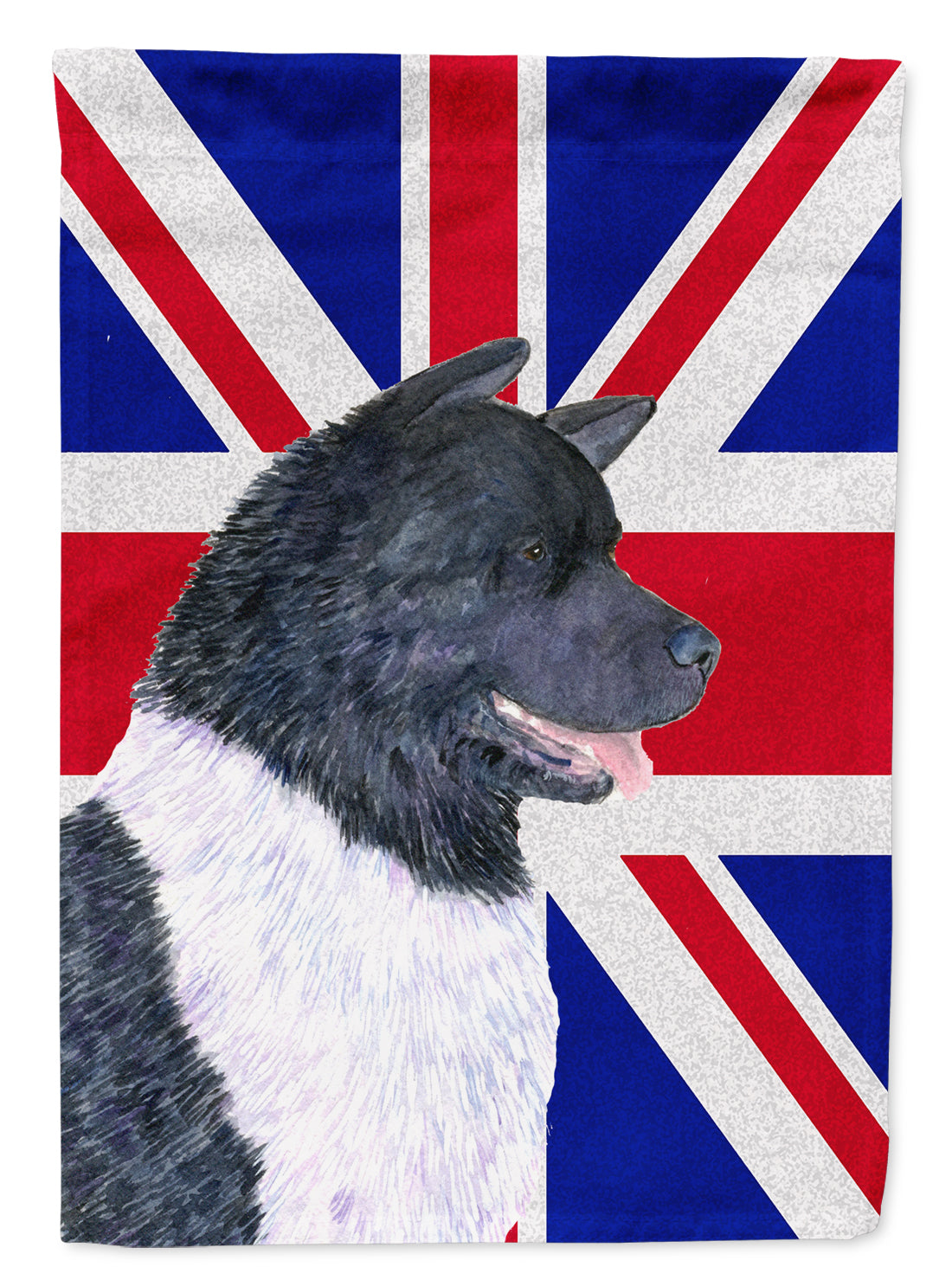 Akita with English Union Jack British Flag Flag Garden Size  the-store.com.