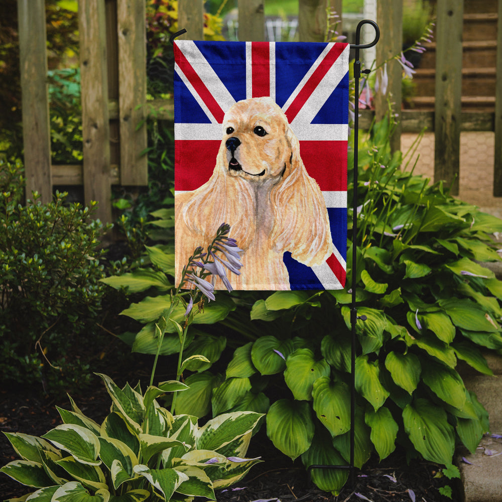 Cocker Spaniel Buff with English Union Jack British Flag Flag Garden Size  the-store.com.