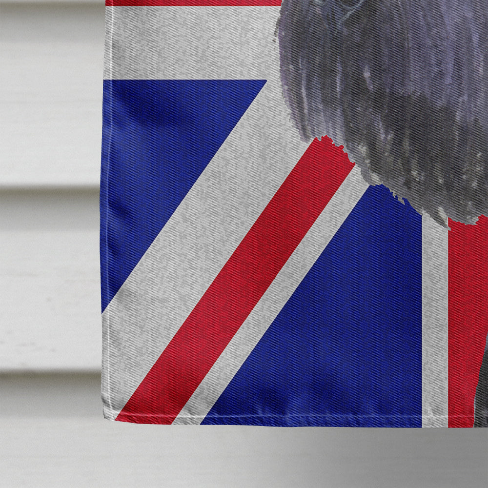 Schnauzer with English Union Jack British Flag Flag Canvas House Size SS4965CHF  the-store.com.