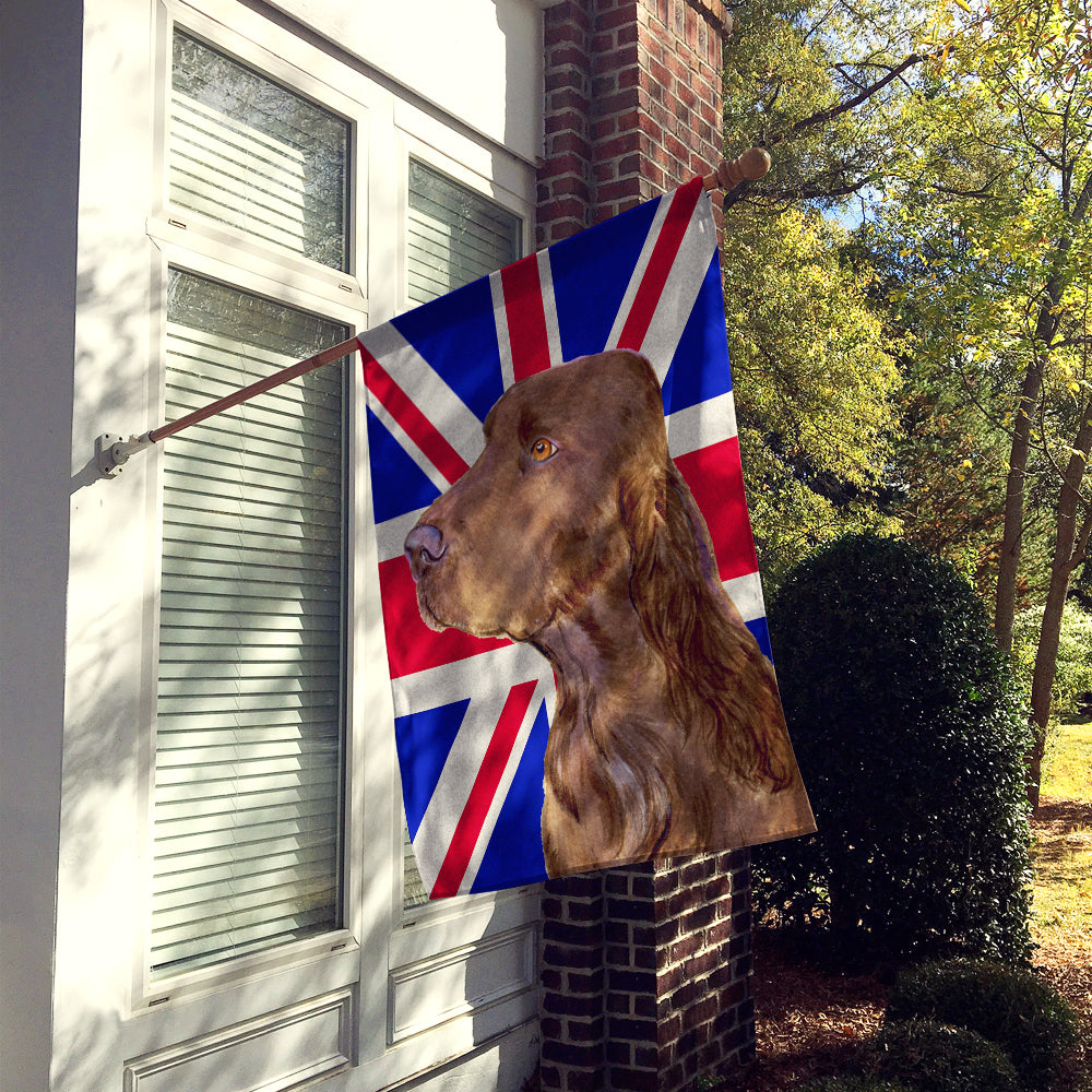 Field Spaniel with English Union Jack British Flag Flag Canvas House Size SS4967CHF  the-store.com.