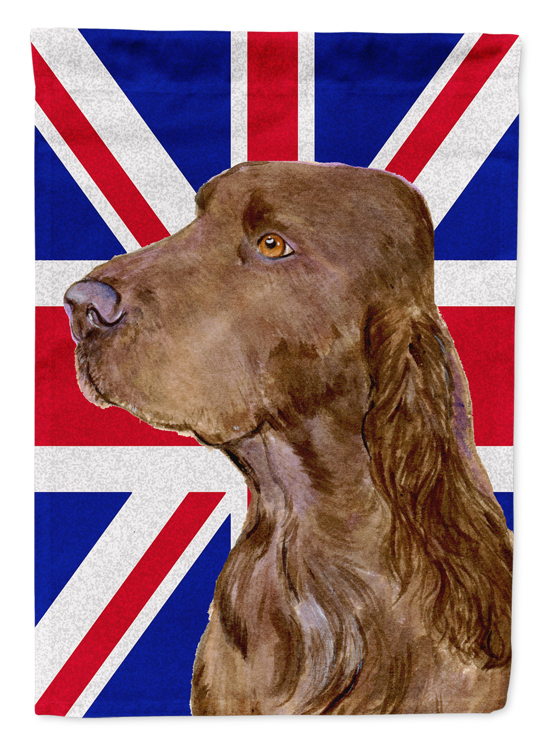 Field Spaniel with English Union Jack British Flag Flag Canvas House Size SS4967CHF  the-store.com.