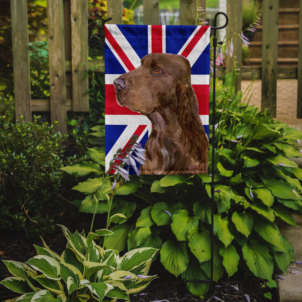 Field Spaniel with English Union Jack British Flag Flag Garden Size SS4967GF  the-store.com.