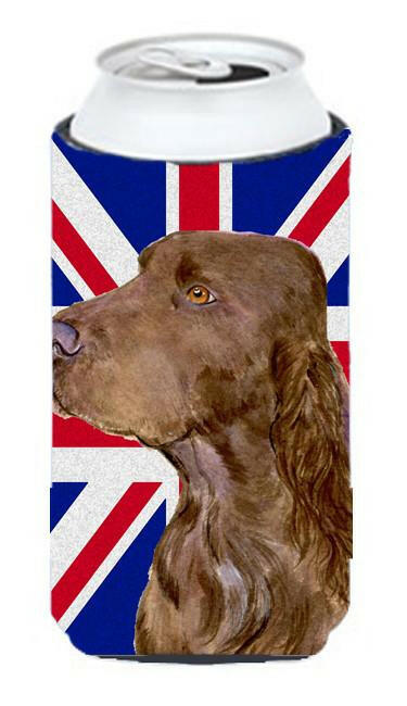 Field Spaniel with English Union Jack British Flag Tall Boy Beverage Insulator Hugger SS4967TBC by Caroline&#39;s Treasures