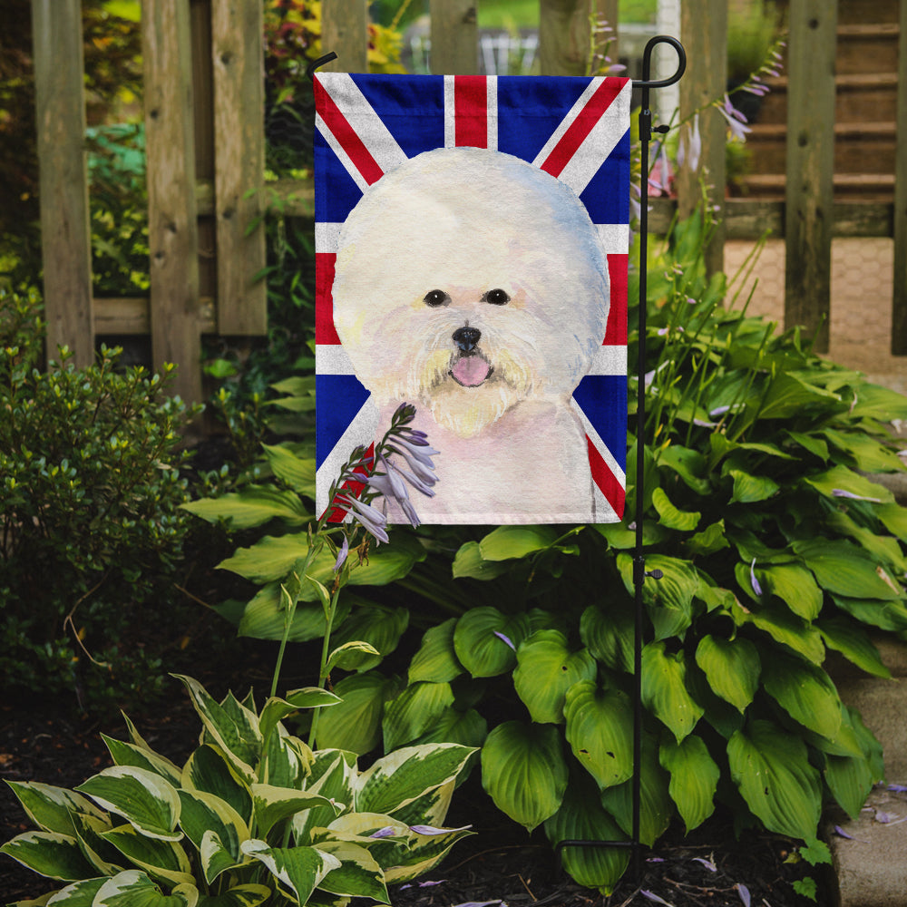 Bichon Frise with English Union Jack British Flag Flag Garden Size SS4968GF  the-store.com.