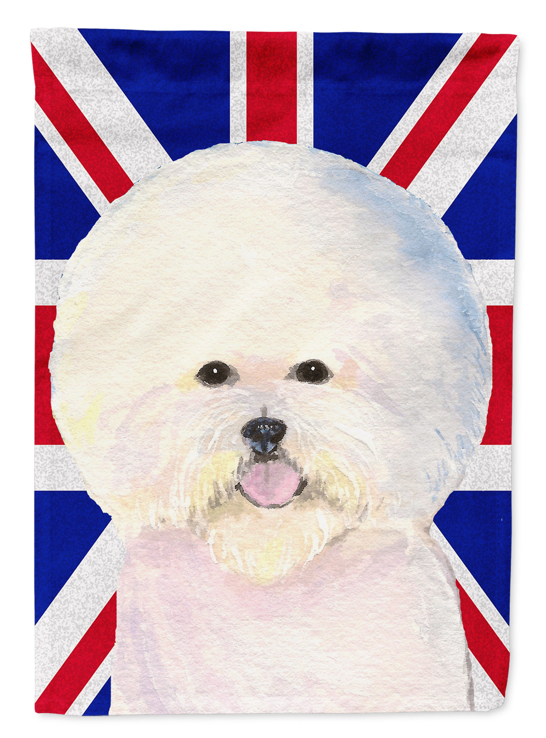 Bichon Frise with English Union Jack British Flag Flag Garden Size SS4968GF  the-store.com.