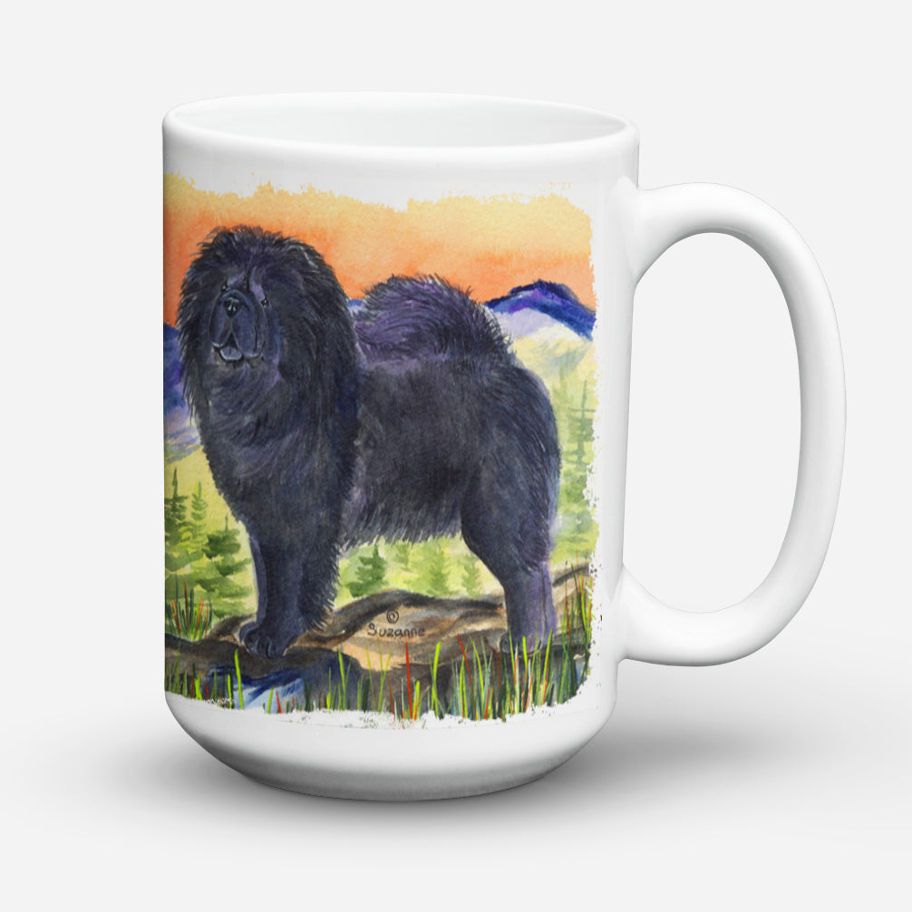 Chow Chow Dishwasher Safe Microwavable Ceramic Coffee Mug 15 ounce SS7005CM15  the-store.com.