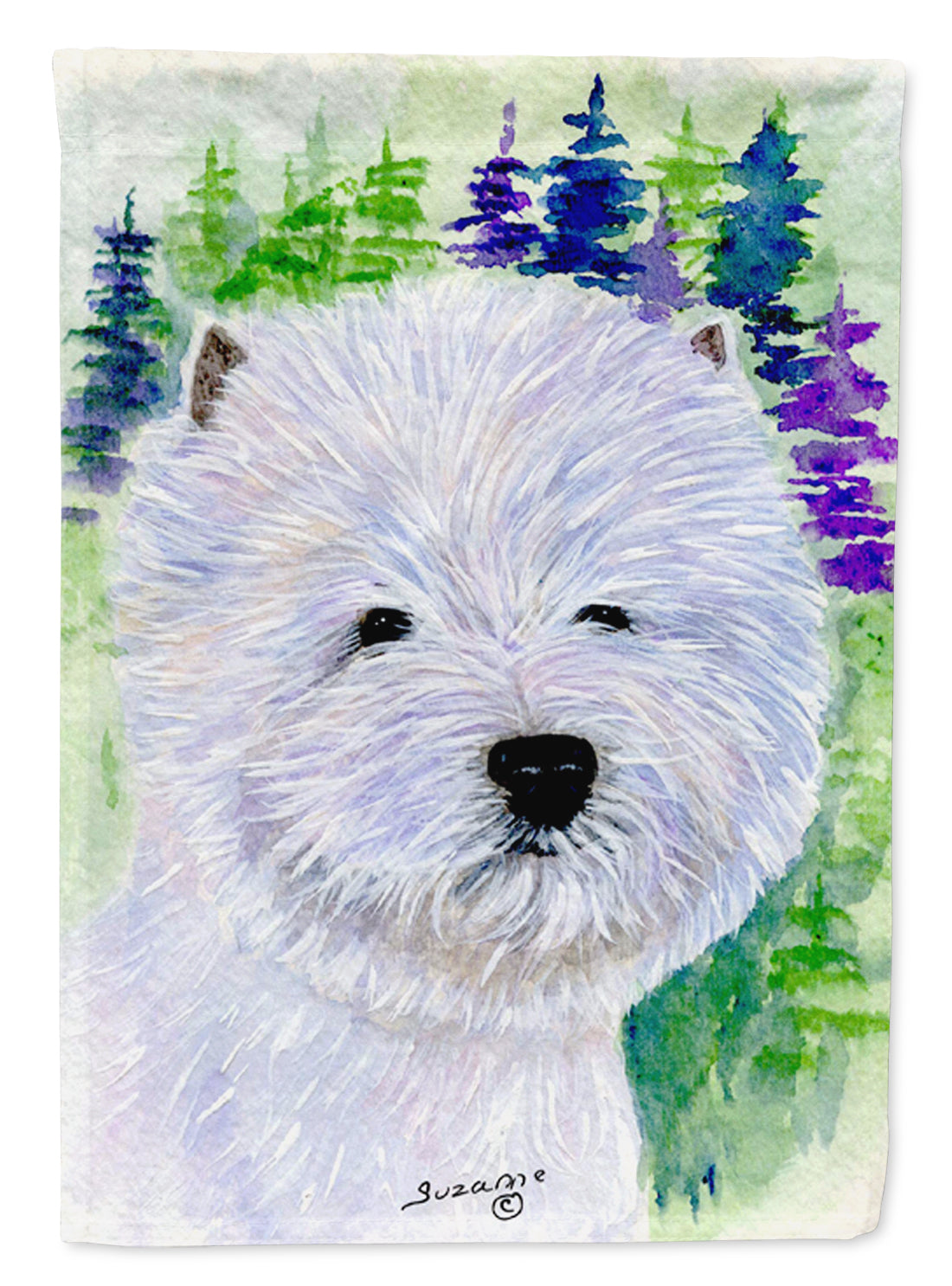 Westie Flag Canvas House Size  the-store.com.