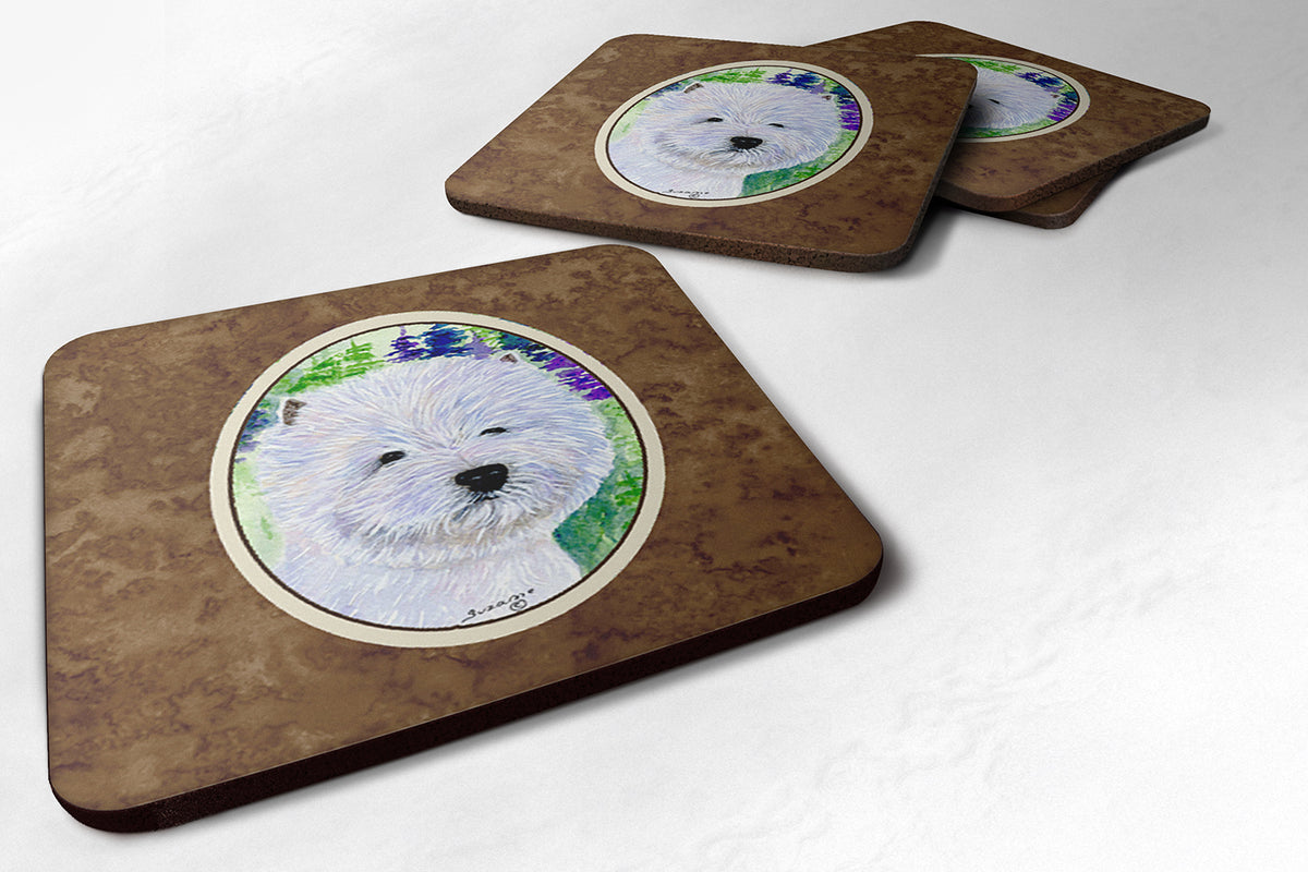 Set of 4 Westie Foam Coasters - the-store.com