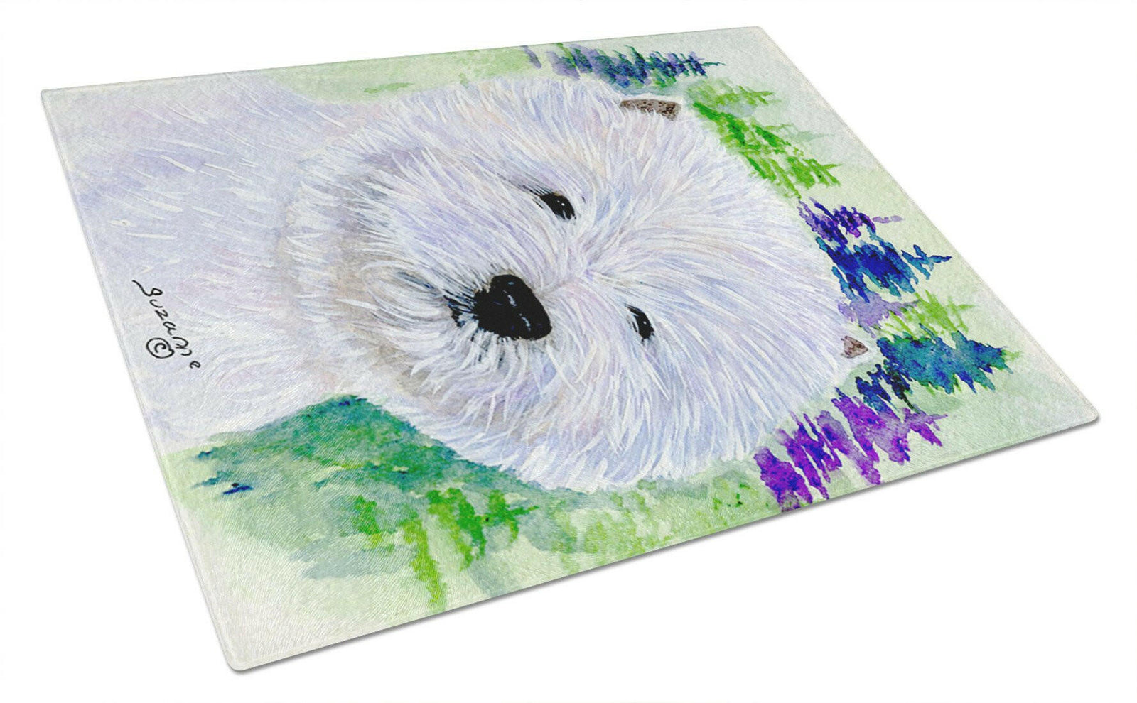 Westie Glass Cutting Board Large by Caroline's Treasures