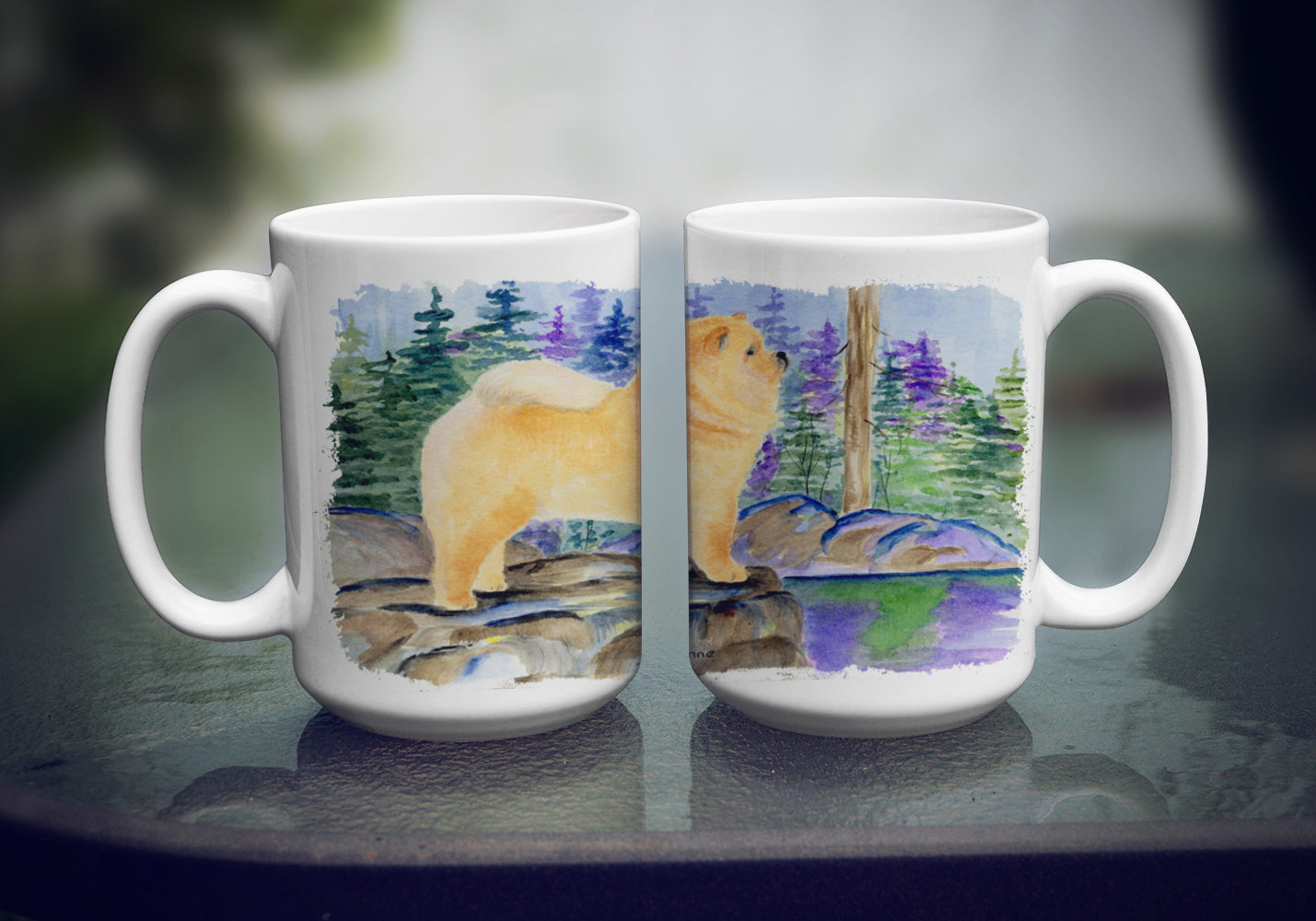 Chow Chow Dishwasher Safe Microwavable Ceramic Coffee Mug 15 ounce SS8003CM15  the-store.com.