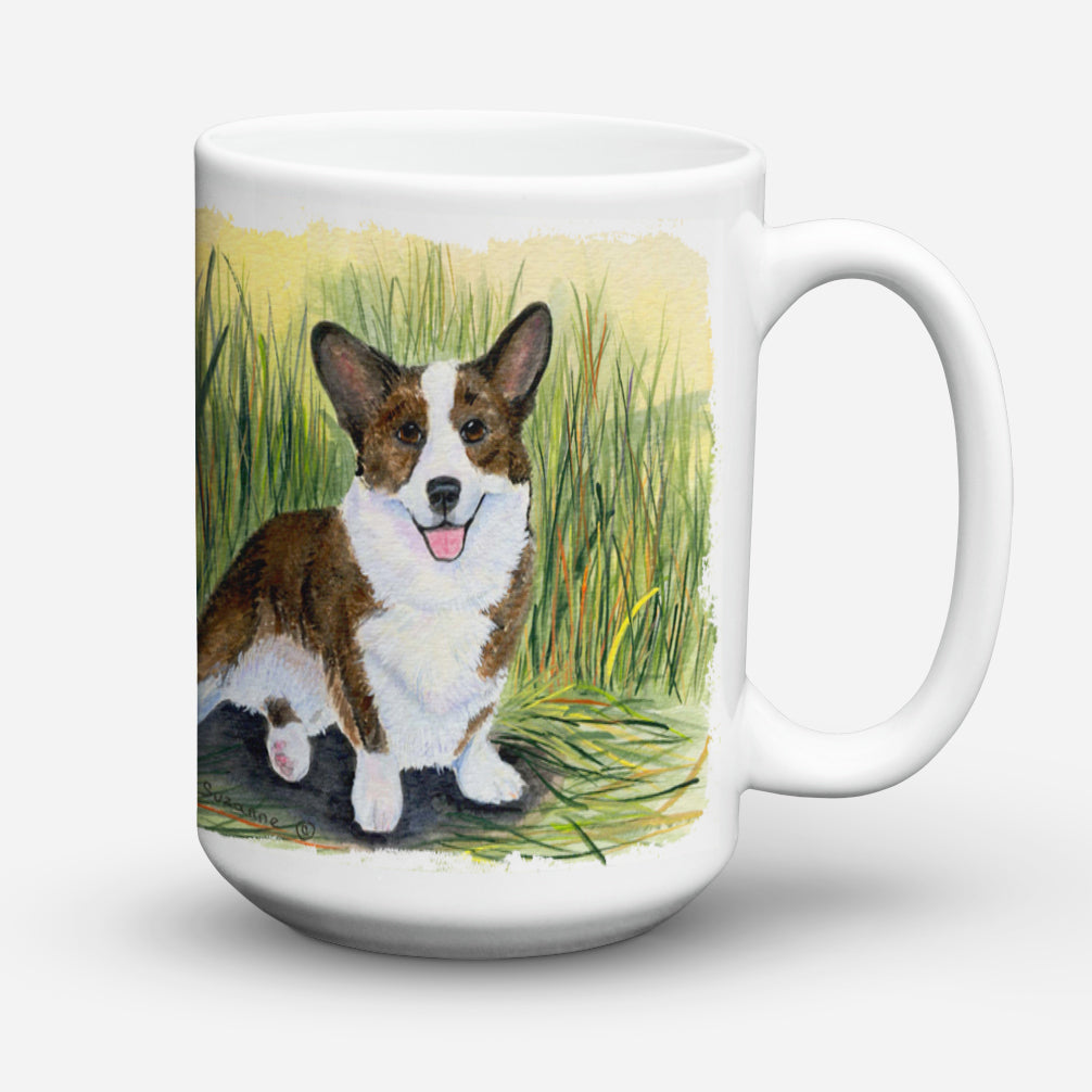 Corgi Dishwasher Safe Microwavable Ceramic Coffee Mug 15 ounce SS8004CM15  the-store.com.