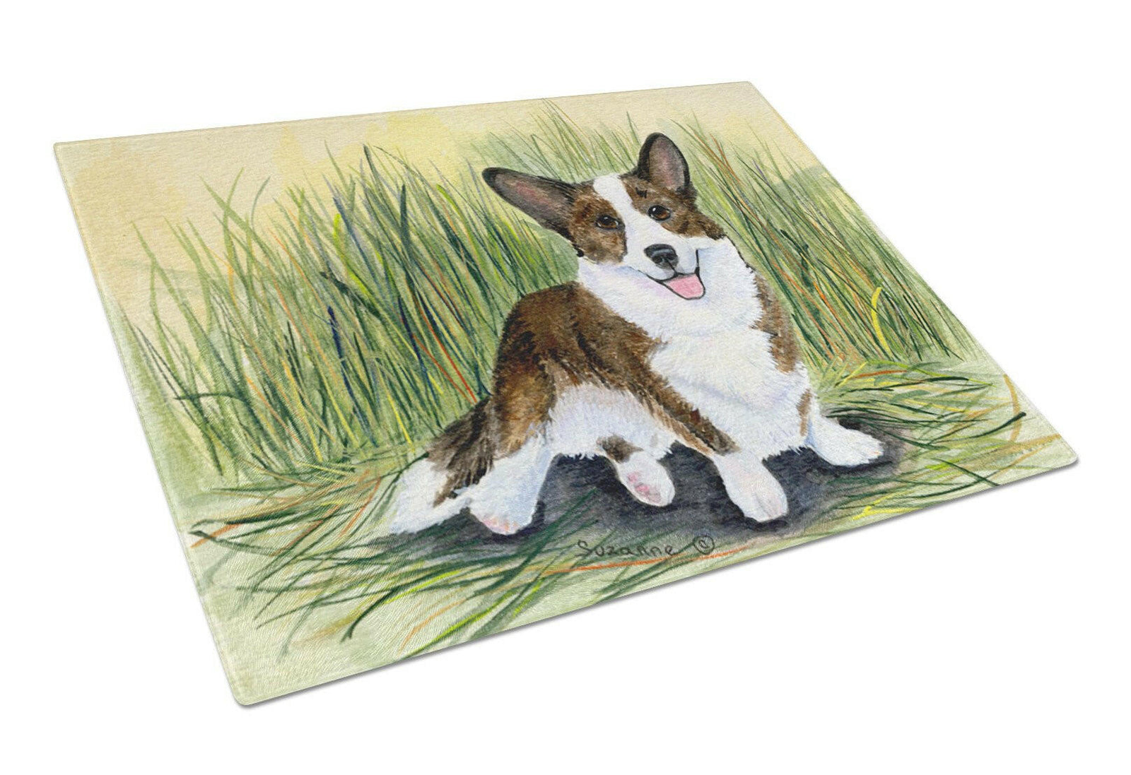 Corgi Glass Cutting Board Large by Caroline's Treasures