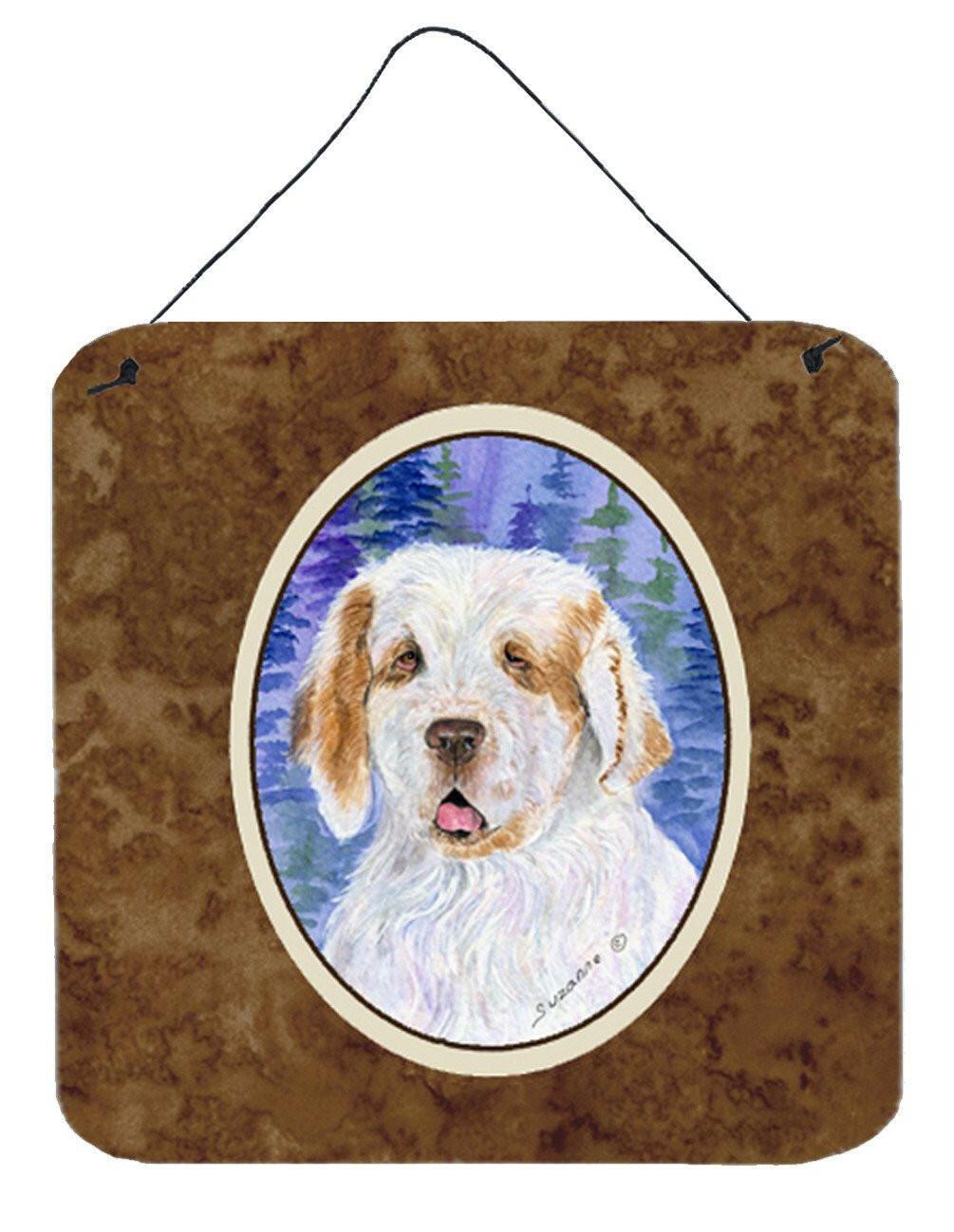 Clumber Spaniel Aluminium Metal Wall or Door Hanging Prints by Caroline's Treasures