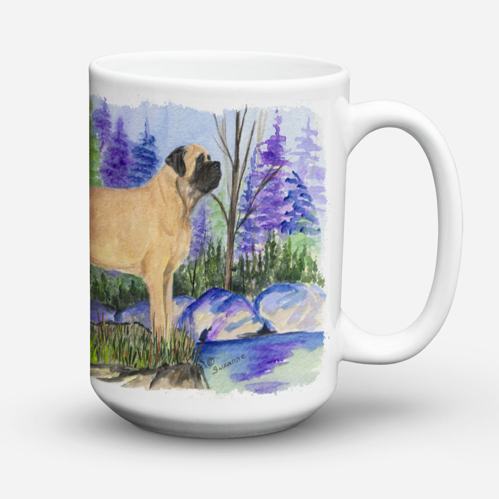 Mastiff Dishwasher Safe Microwavable Ceramic Coffee Mug 15 ounce SS8009CM15  the-store.com.