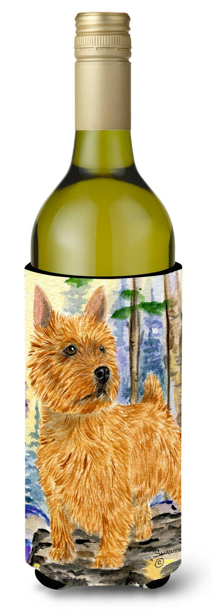 Norwich Terrier Wine Bottle Beverage Insulator Beverage Insulator Hugger SS8011BLITERK by Caroline's Treasures