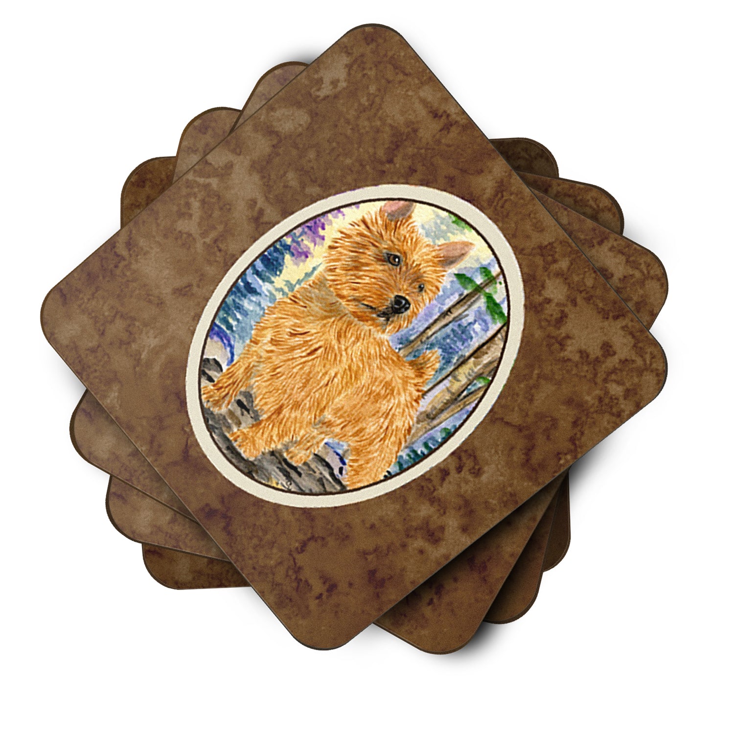 Set of 4 Norwich Terrier Foam Coasters - the-store.com