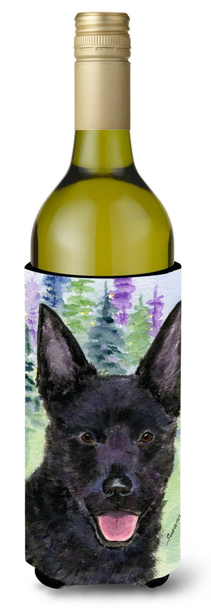 Australian Kelpie Wine Bottle Beverage Insulator Beverage Insulator Hugger by Caroline's Treasures