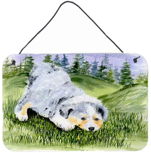 Australian Shepherd Indoor Aluminium Metal Wall or Door Hanging Prints by Caroline&#39;s Treasures