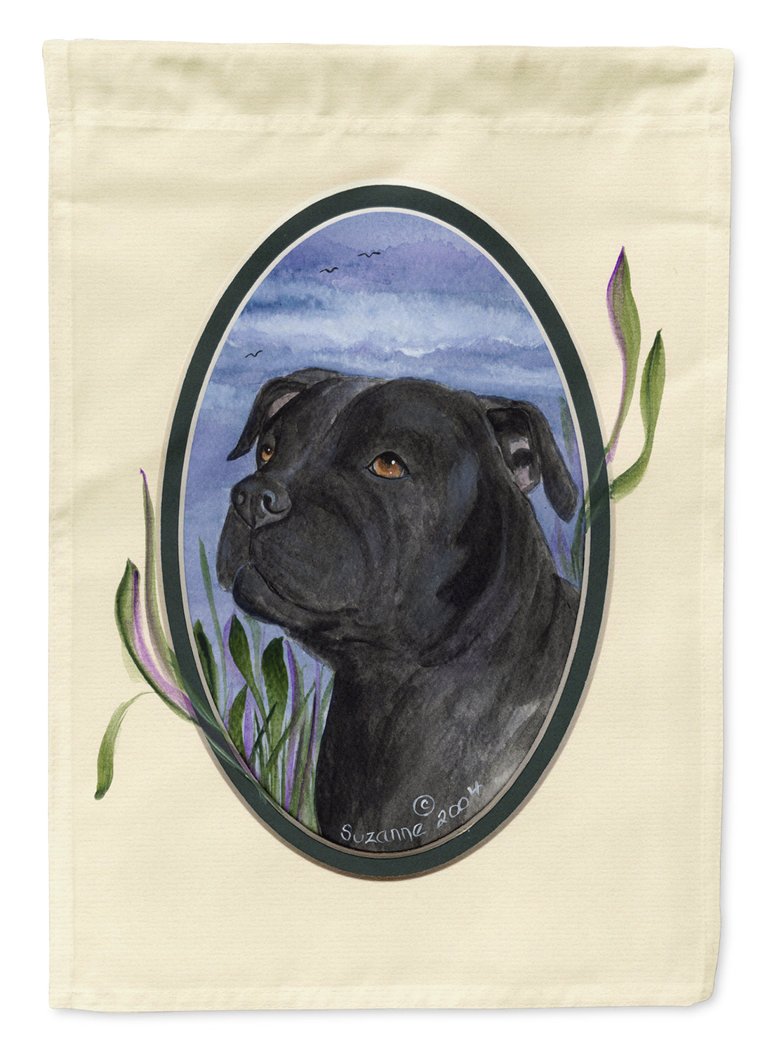 Staffie Flag Canvas House Size  the-store.com.