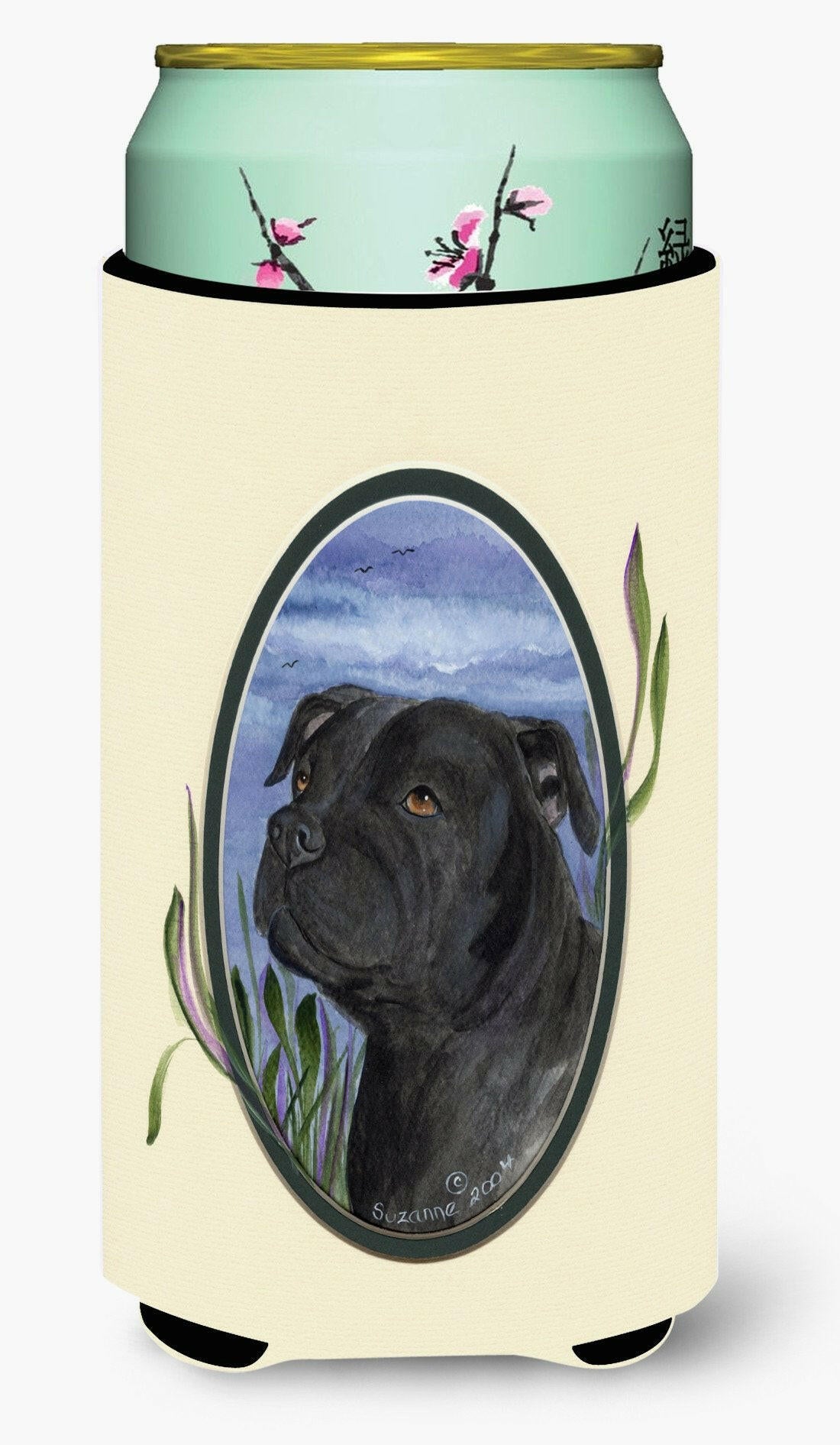 Staffie  Tall Boy Beverage Insulator Beverage Insulator Hugger by Caroline's Treasures