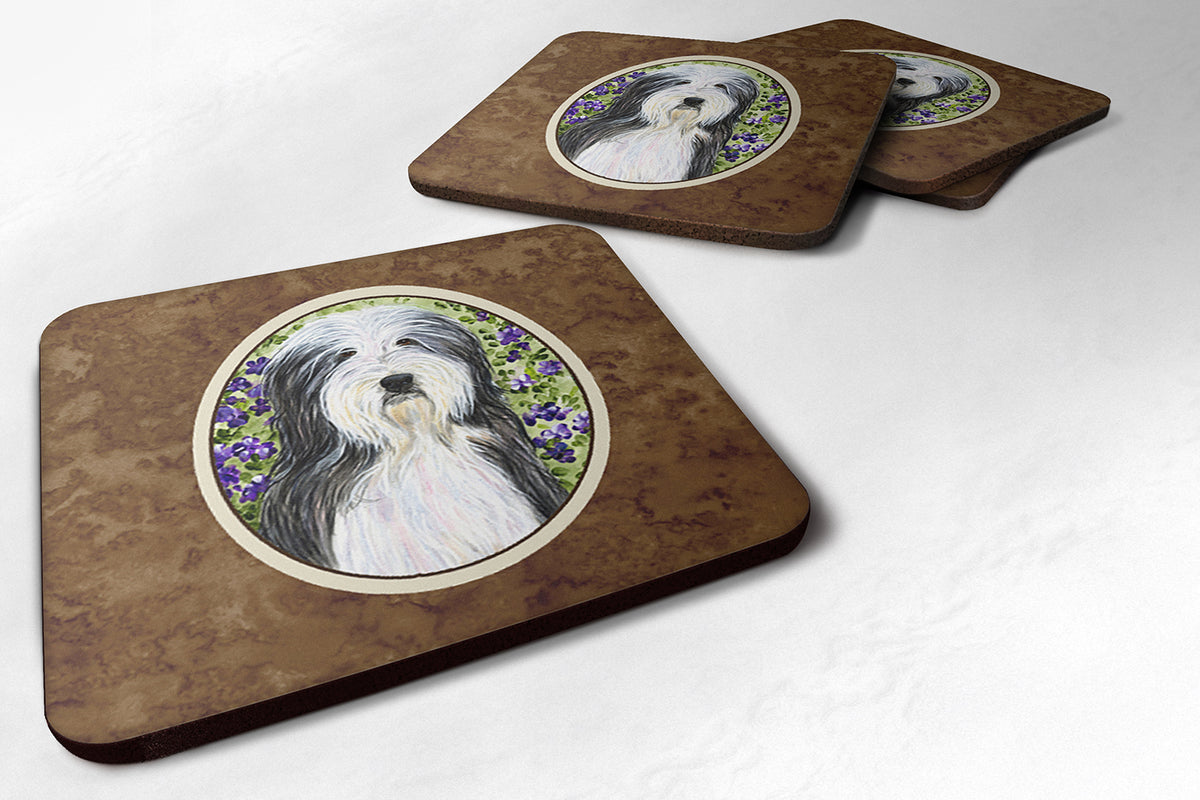 Set of 4 Bearded Collie Foam Coasters - the-store.com