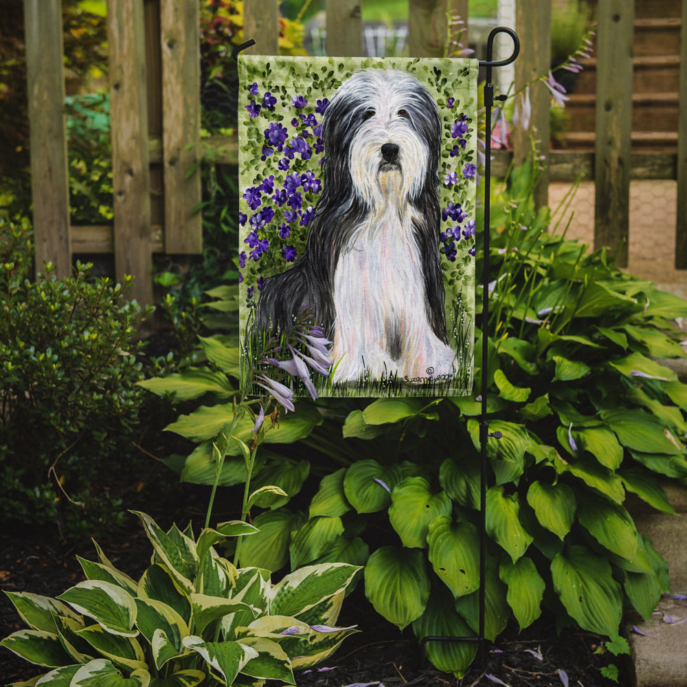 Bearded Collie Flag Garden Size.