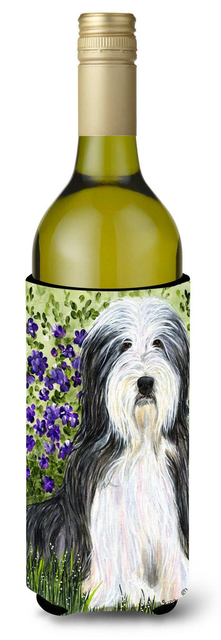 Bearded Collie Wine Bottle Beverage Insulator Beverage Insulator Hugger SS8022LITERK by Caroline&#39;s Treasures