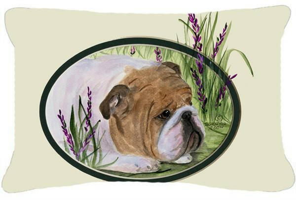 English Bulldog Decorative   Canvas Fabric Pillow by Caroline's Treasures