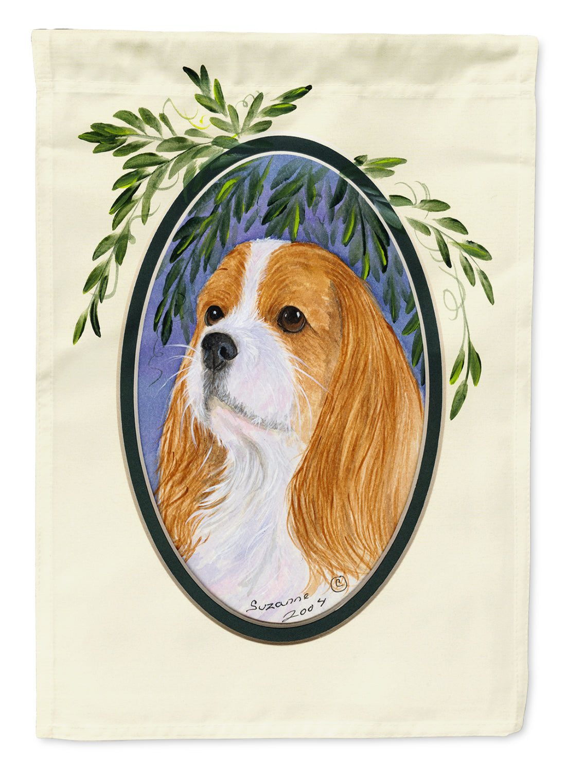 Cavalier Spaniel Flag Canvas House Size  the-store.com.